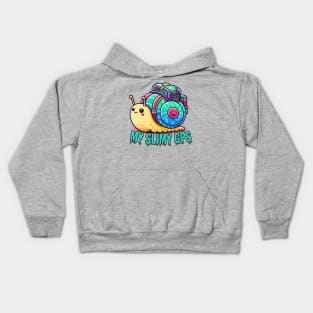 Hiking snail Kids Hoodie